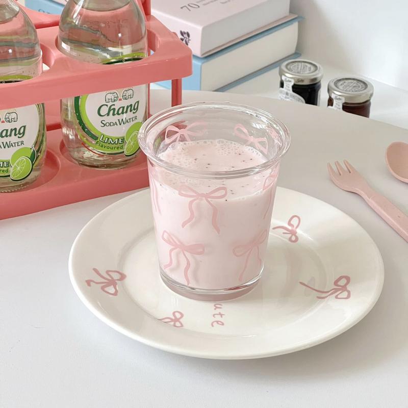 Ly / Cốc Thủy Tinh BOLIMEI Chịu Nhiệt Trong Suốt Miệng Loe, In Họa Tiết Dễ Thương , Dung Tích 320 ~ 400ml, Phong Cách Hàn Quốc