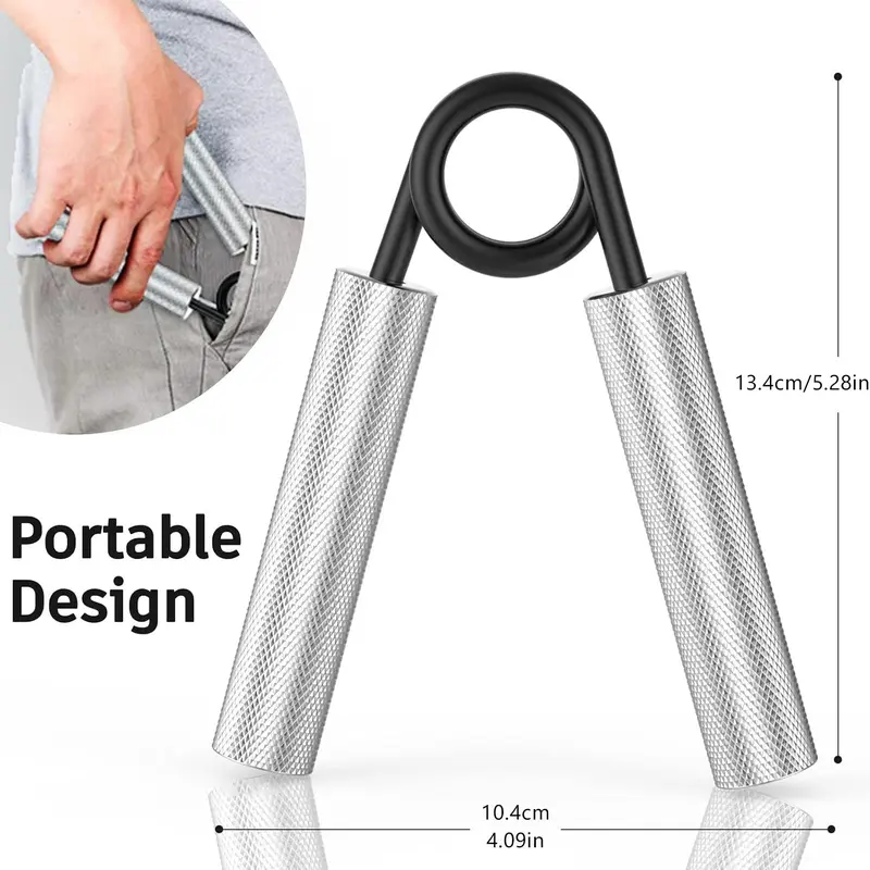 50LB-150LB Metallic Hand Grip Strengthener Set, 3 Counts/set Non-slip Heavy Grip Strength Trainer, Home Gym Hand Strength Training Tool 1