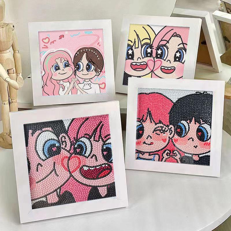  Bộ Tranh Đính đá COMBO KÈM KHUNG VÀ DỤNG CỤ - TRANH ĐÍNH ĐÁ DIY Đáng Yêu làm thủ công 