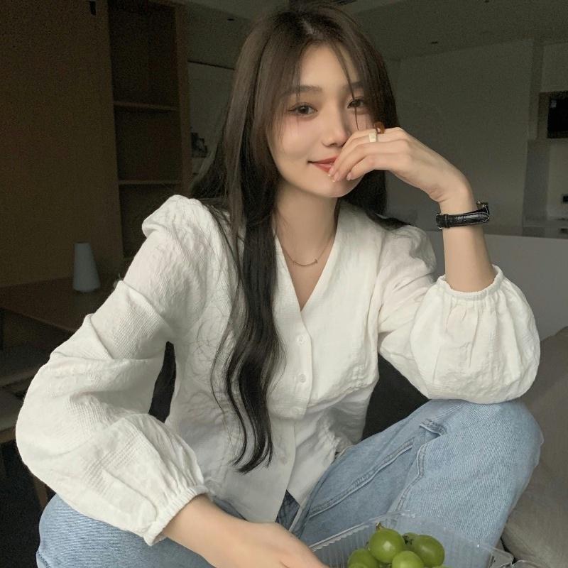 Product Introduction of yikoo-Kemeja korea lengan panjang blouse wanita shirt atasan pakaian 3