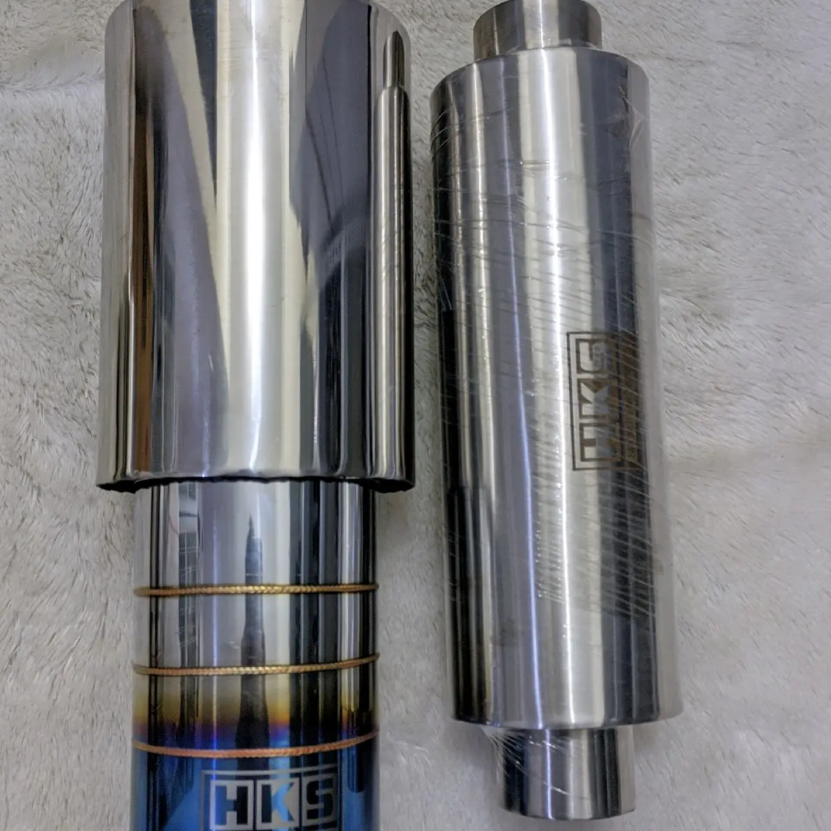 PAKET KNALPOT HKS PLONG CACING  BASS GAHAR KERING + RESONATOR UNTUK SEMUA JENIS MOBIL BAHAN FULL STAINLESS