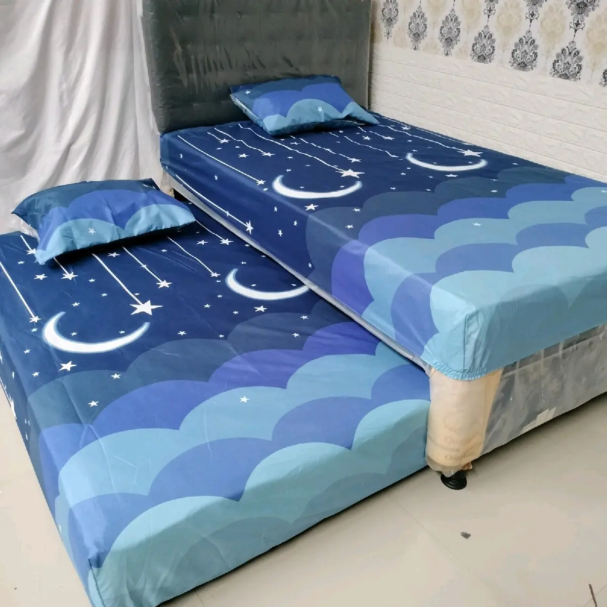 Sprei sorong homemade murah sprei 2 in 1 Katun