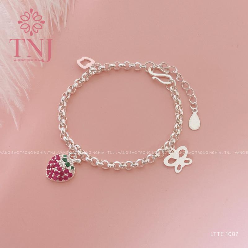Lắc tay trẻ em BẠC TA S99, ĐỦ SIZE , vòng tay trẻ em, lắc tay nữ bạc ta charm táo, dâu tây, hồ điệp xinh xắn, dễ thương cho bé - LTTE 1008 Voi