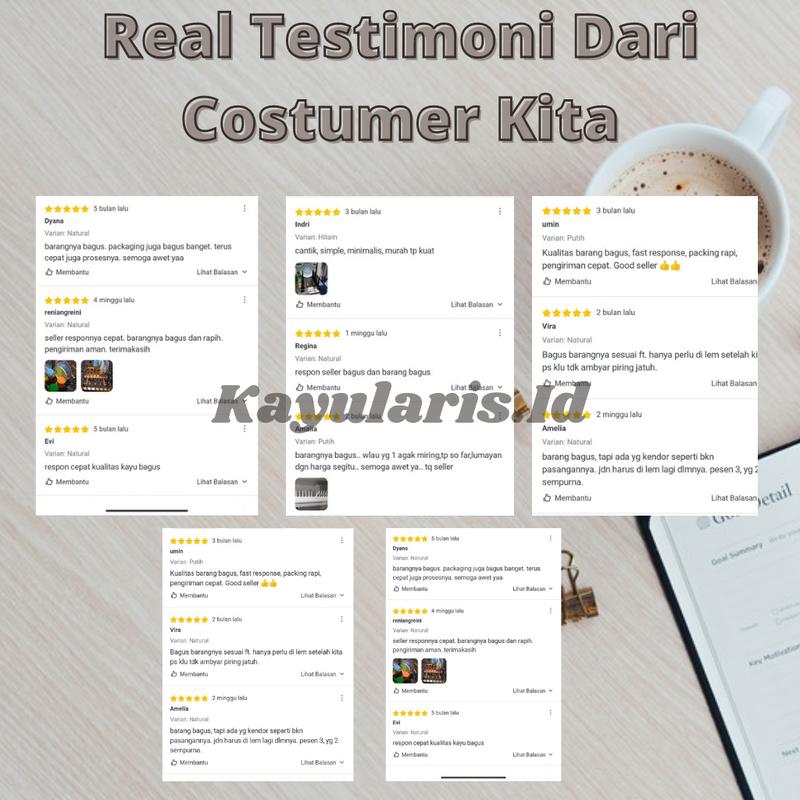 Rak Gelas Kayu Gantungan Gelas Minimalis Aesthetic Kayu 5