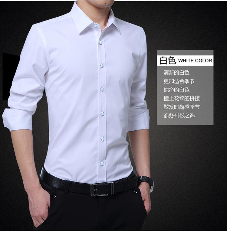 Product Introduction of Áo Sơ Mi Nam, Màu Đỏ Rượu Vang, Dài Tay, Thích Hợp Cho Chú Rể, Bộ Đồ Cưới, Phù Rể, Trang Phục Trang Trọng Nhóm, Không Sắt, Dáng Ôm, Bộ Đồ Áo Sơ Mi Menswear Có Cổ 4