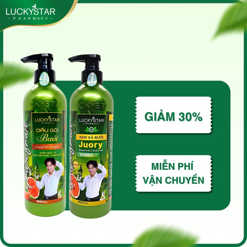 Dầu Gội & Kem Xả Bưởi Cao Cấp Lucky Star - Chăm Sóc Tóc Nam Nữ