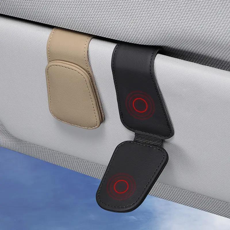 Product Introduction of Car Sun Visor Glasses Holder, Magnetic Car Sun Visor Card & Glasses Holder, Universal Car Interior Accessories for Driver 6
