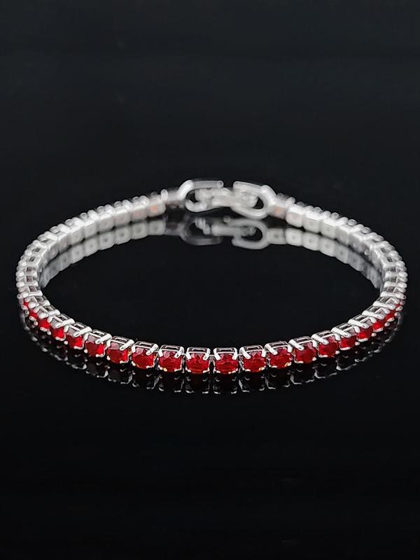 Luxury Rhinestone Decor Matching Bracelet for Women, 2024 New Trendy Fashion Accessories for Wedding Engagement Bridesmaid Costume Dress Prom Daily Wear 4