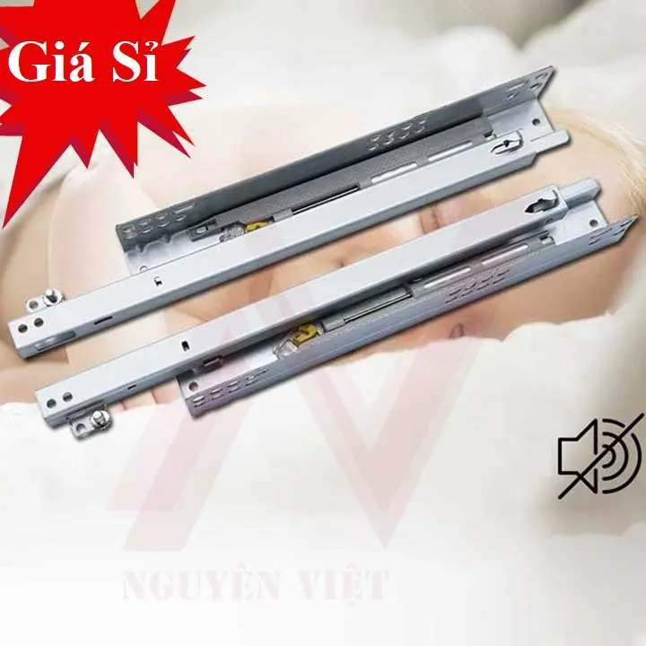 Ray âm giảm chấn dùng cho các loại ngăn kéo tủ có đủ loại kích thước
