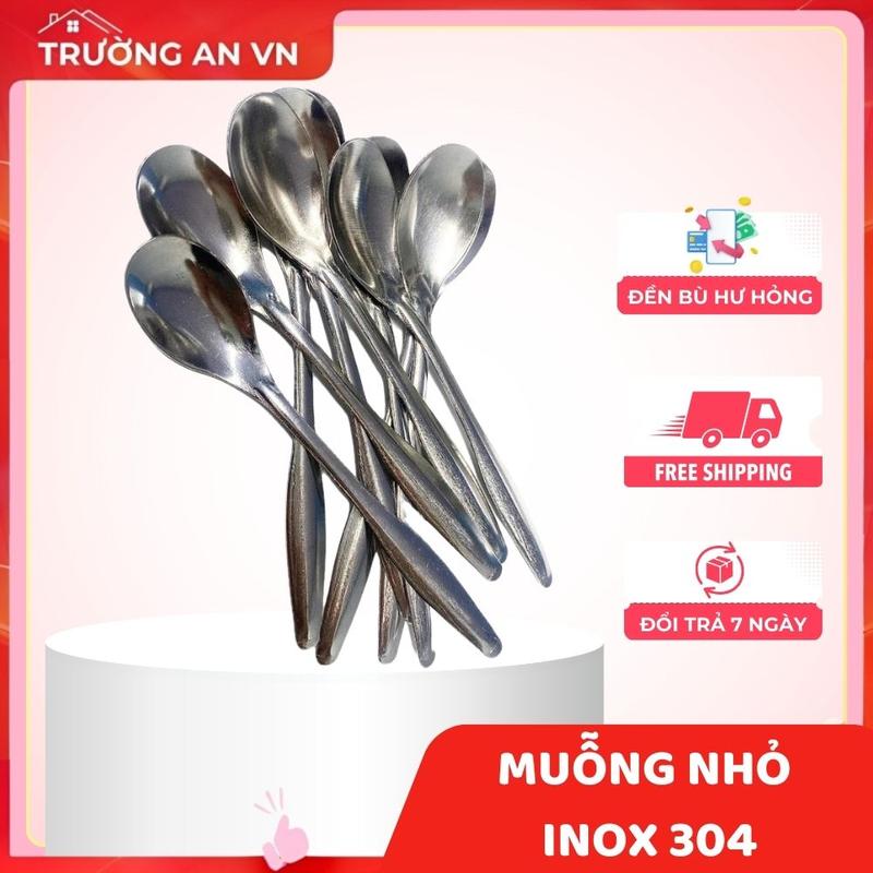 Set 5c, 10c Thìa muỗng cafe, sinh tố INOX dày cao cấp - Trường An VN
