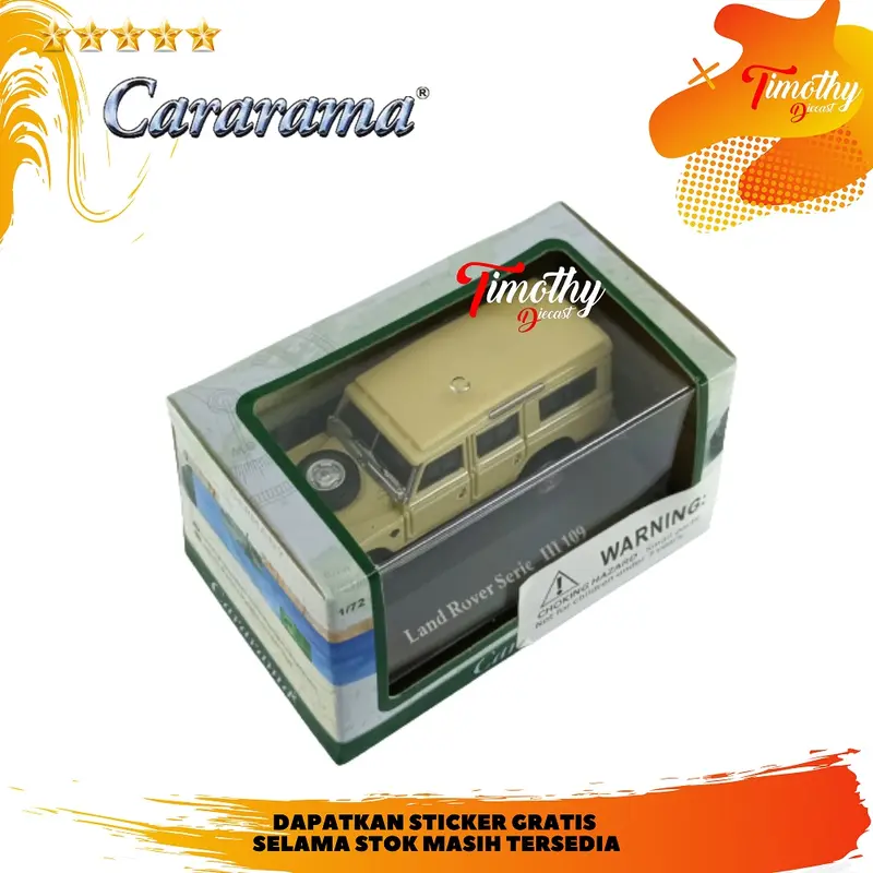 Diecast Cararama Land Rover Series III 109 Cream Lama Skala 72 Akrilik 2