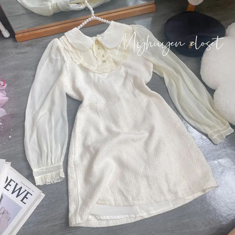 ĐẦM DẠ BỐ VIỀN TAY VOAN DÀI 2
