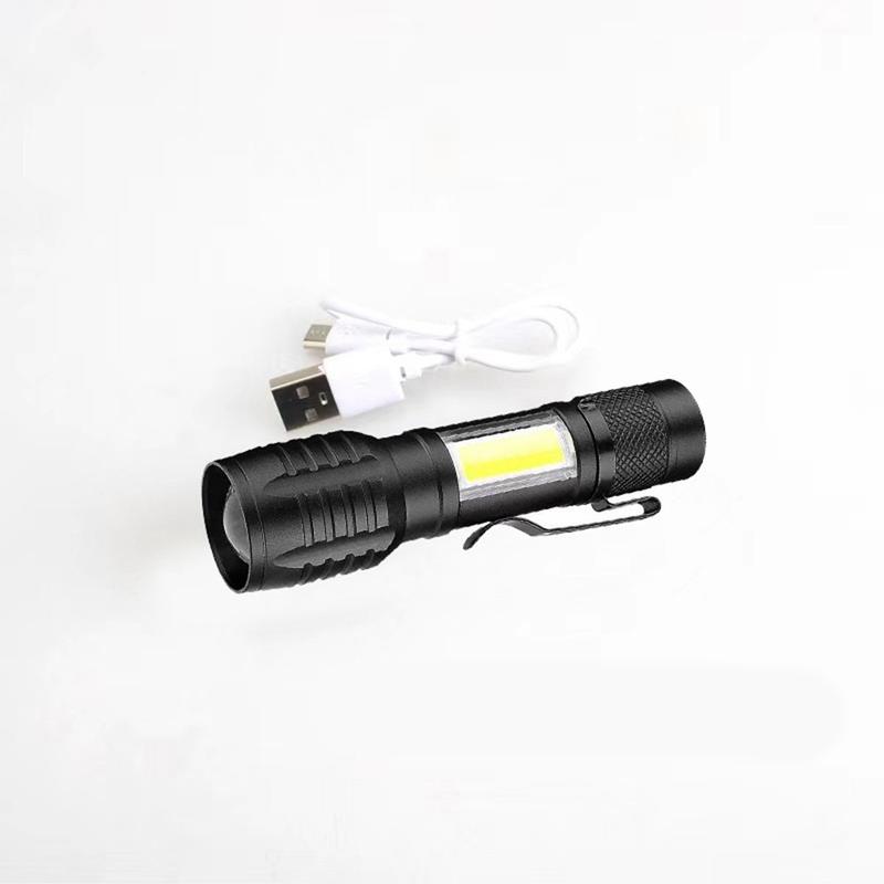 Product Introduction of Lumens Powerful LED Flashlight Rechargeable USB 18650 Waterproof Zoom Fishing Hunting Tactical Flashlight ABS Material 19