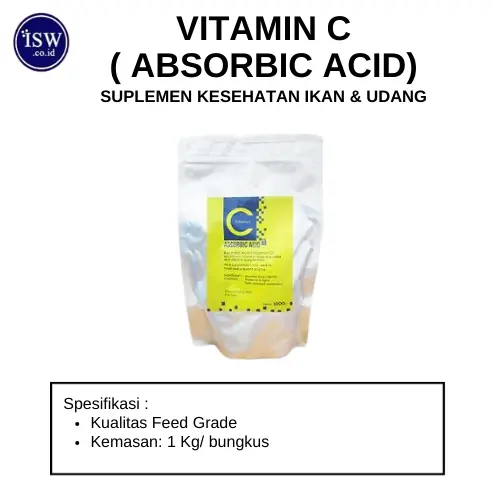 Vitamin C/ Ascorbic Acid | Vitamin Ikan & Udang | 1kg