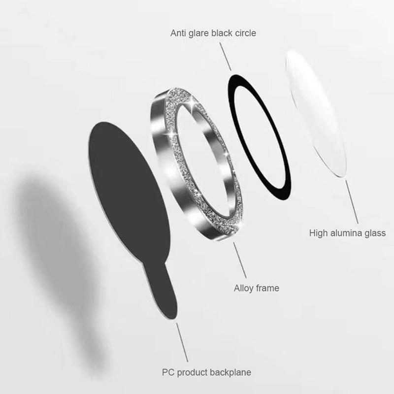 Fashionable Phone Lens Protector, 1 Count Glitter Phone Lens Protective Film, Phone Accessories Compatible with Samsung Z Flip 5 3