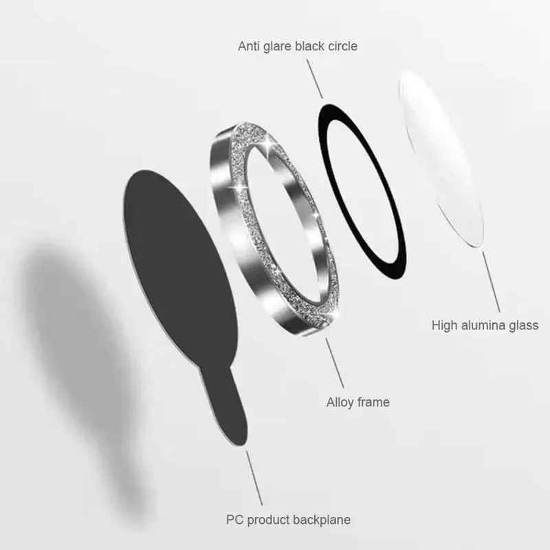 Fashionable Phone Lens Protector, 1 Count Glitter Phone Lens Protective Film, Phone Accessories Compatible with Samsung Z Flip 5 3