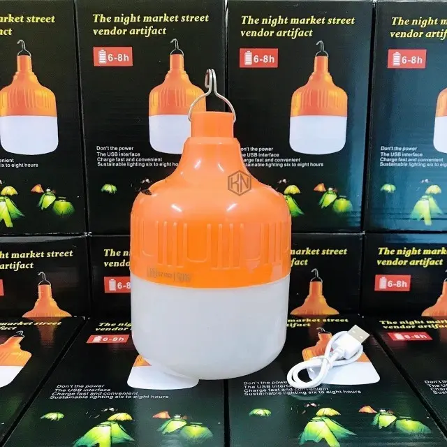 Product Introduction of Bóng đèn tích điện 60W TẶNG KÈM DÂY SẠC  không dây có móc treo bóng đèn tích điện đuôi cam bóng tích điện 1