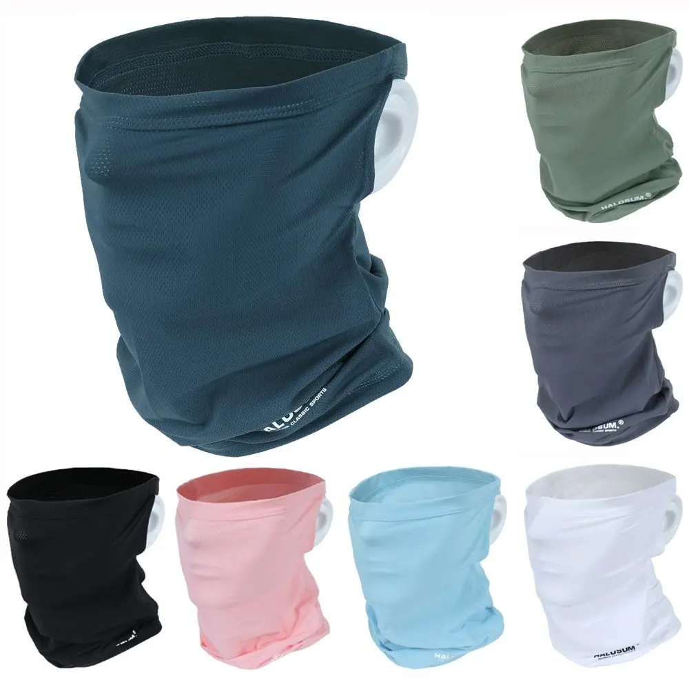 Fashion Windproof Dustproof Bike Mask Breathable Solid Color Sun UV Protection Ice Silk Balaclava Men Women