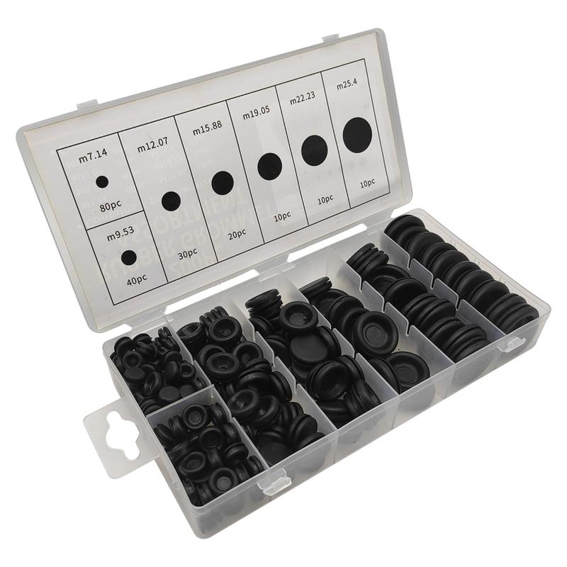 Product Introduction of 200 Pcs Rubber Grommet Closed Rubber Hole Plug Firewall Grommets Electrical Wire Gasket for Wiring Protections Durable 43