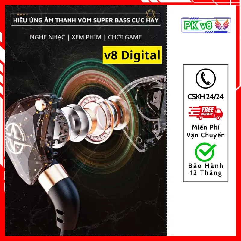 Tai Nghe X6,Tai Nghe Có Dây Cao Cấp.Âm Thanh Hifi 9D Super Bass,Chống Ồn Tốt,Micro Lọc Tạp Âm,Kết Nối Jack 3.5mm. Earphone Nghe Nhạc kỳ lạ Nhét Tai tai  nghe 2