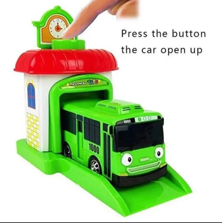 A0449 mainan anak mobil tayoo garasi pelontar MT-42 1