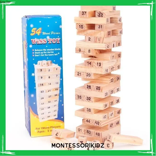 MAINAN EDUKASI ANAK WISS TOY WOODEN TOY STACKO BALOK KAYU BISA UNTUK KADO GAME SERU Permainan