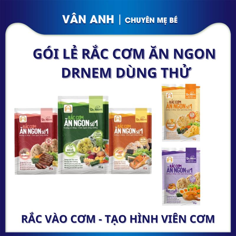 1 Gói Tách Lẻ Rắc Cơm Ăn Ngon - 25g/1 gói có 3 vị ngẫu nhiên ( bò, cá , rau ) Hỗ trợ rắc vào cơm , làm viên cơm cho bé cung cấp vitamin , chất xơ , sắt cho bé từ 1 tuổi