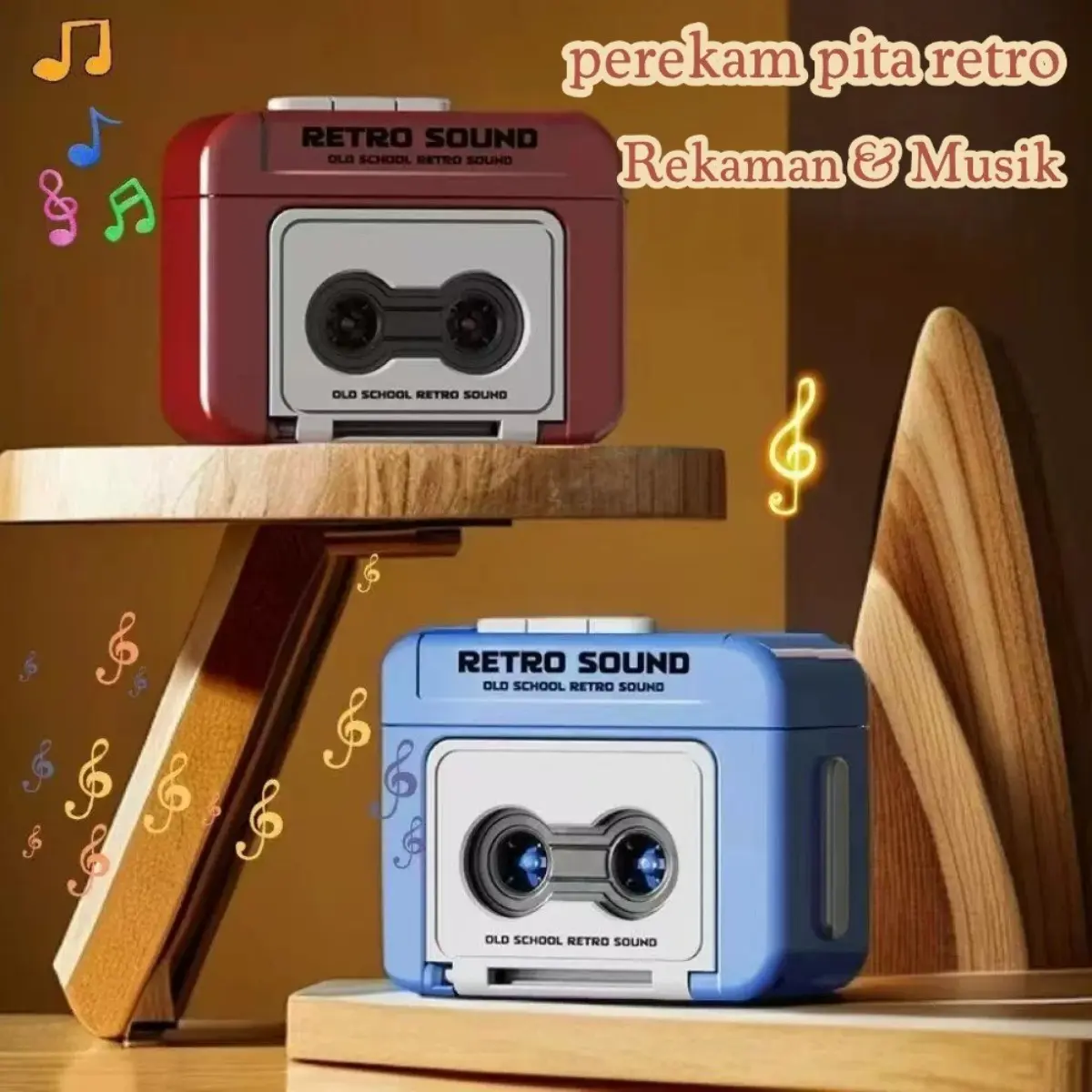 Gantungan Kunci Pemutar Musik Retro Mini - Alat Rekam 10 Detik, Speaker Kompak, Hadiah Kolektor Vintage, Model Old School, Kompatibel MP3, Desain Kreatif, Aksesoris Motor & Tas Tas Khusus