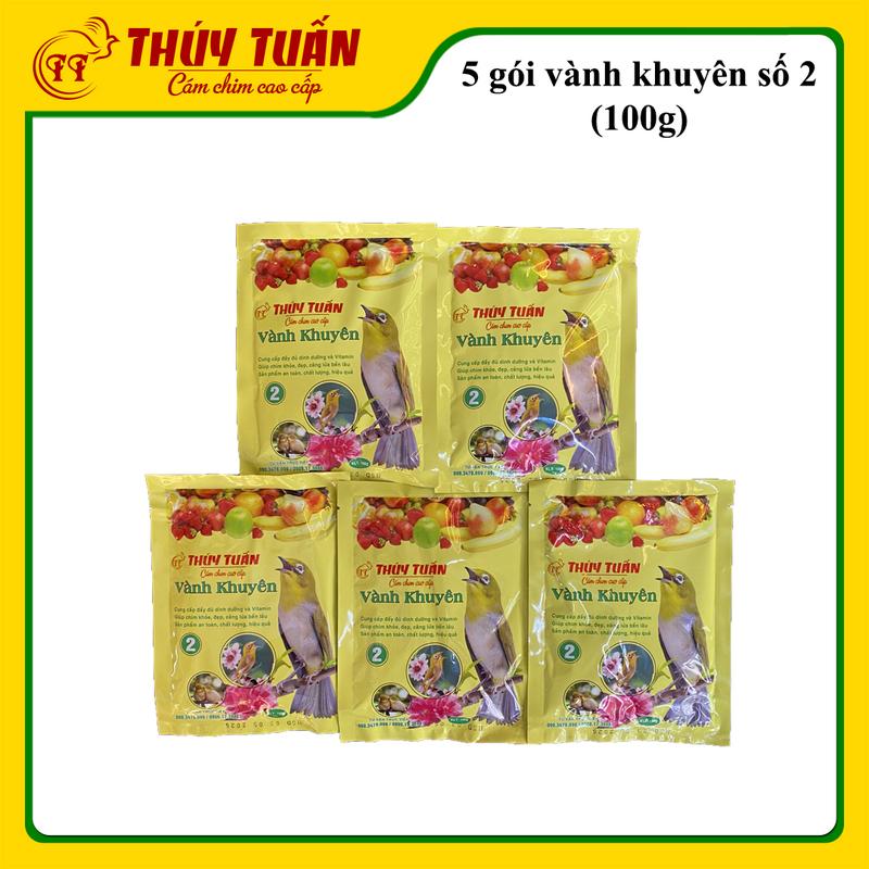 5 gói cám chim vành khuyên Thúy Tuấn số 2 cao cấp 100 gram - Cám chim Thúy Tuấn chính hãng - cám chim cao cấp