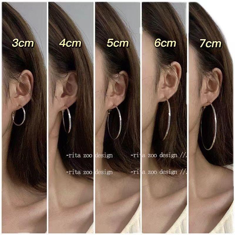 Hoa Tai Vòng Tròn Cỡ Lớn Phong Cách Châu Âu Và Mỹ Vòng Tay Đơn Giản Thanh Lịch, Kim Bạc S925, Ins Phong Cách Ngầu, Hoa Tai Dễ Phối Đồ, Hoa Tai Phong Cách Hồng Kông, Thích Hợp Cho Năm 2024 0