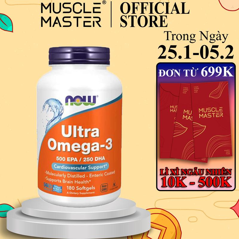 Viên Dầu Cá Cô Đặc Now Omega 3 ULTRA 180 Viên