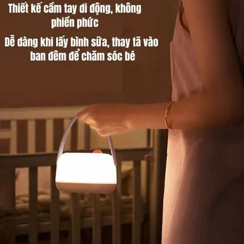 Đèn ngủ bé sơ sinh, đèn ngủ di động, đèn ngủ bỉm sữa, chống ánh sáng xanh, bảo vệ mắt giúp mẹ hút sữa và cho bé ti đêm Phụ Kiện 2