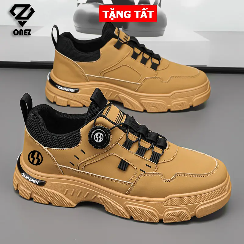 Giày sneaker nam ONEZ giày nam nút vặn đế cao su Z801