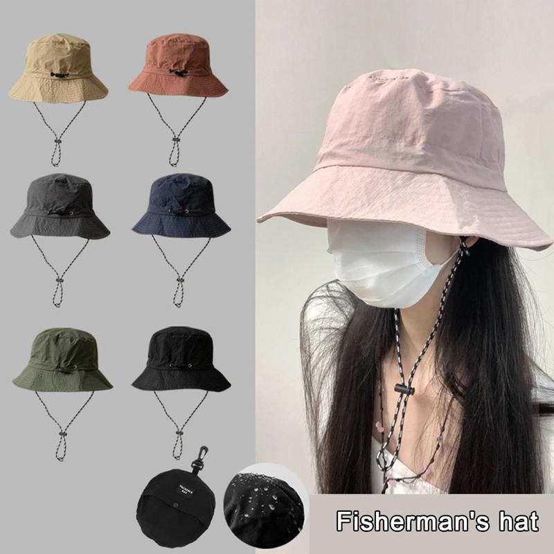Mũ Ngư Dân Nhanh Khô, Chống Nắng, Chống Thấm Nước, Mũ Bucket, Thích Hợp Để Cắm Trại Và Đi Bộ Đường Dài, Có Thể Gập Lại, Túi Đựng Đồ, Mũ Câu Cá, Breezes