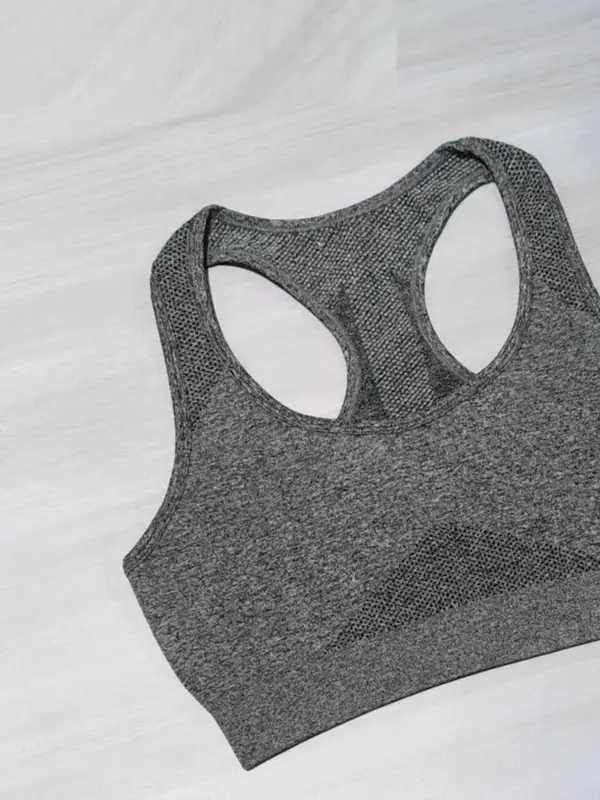 Women's Solid Scoop Neck Crop Tank Top & High Waist Leggings Tracksuit Set, Sporty Breathable Outfits for Yoga Gym Workout Running, Ladies Sportswear for All Seasons 5