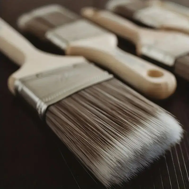 Professional Paint Brush Set, 5 Counts/set Nylon/Polyester Flat Paint Brush Set, Paint Brush for Wall, Ceiling, Deck, Fence, Door, Window 4