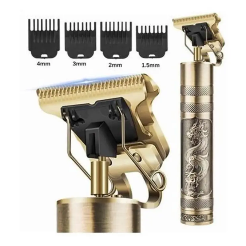 Tông đơ cắt tóc bấm viền sạc điện kiêm máy cạo râu dùng pin sạc TT-029 bấc  & 4