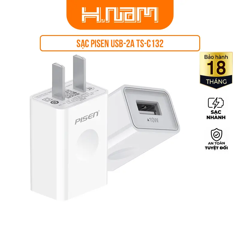 Sạc Pisen USB-2A TS-C132 Sạc Nhanh - 25348