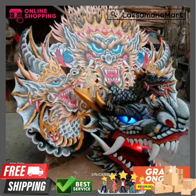 LSM PROMO BARONGAN |Barongan Versi Devil Kayu Bonus Kemul Panjang Mahkota Tinggal Pakai Ukuran Anak