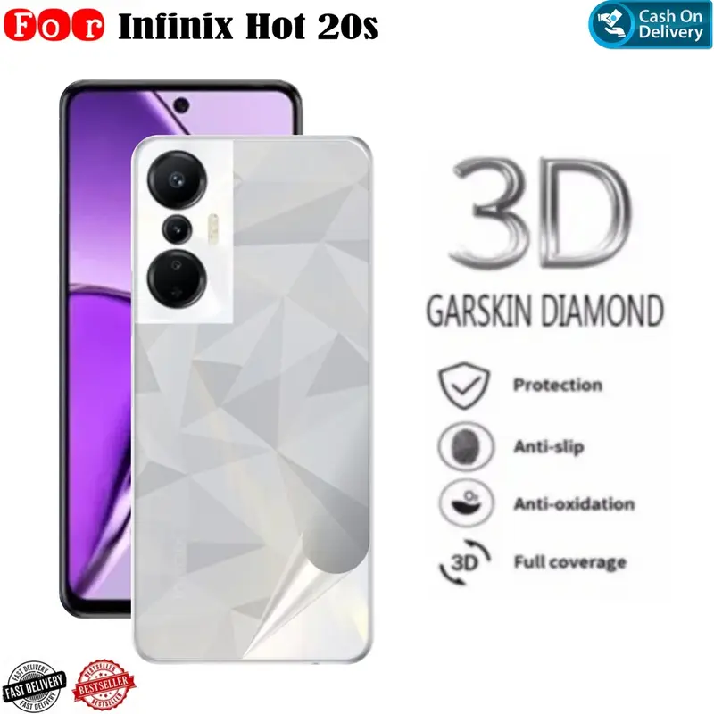 Paket 3in1 Tempered Glass Infinix Hot 20s Anti Gores Pelindung Layar dan Kamera Free Garskin 5