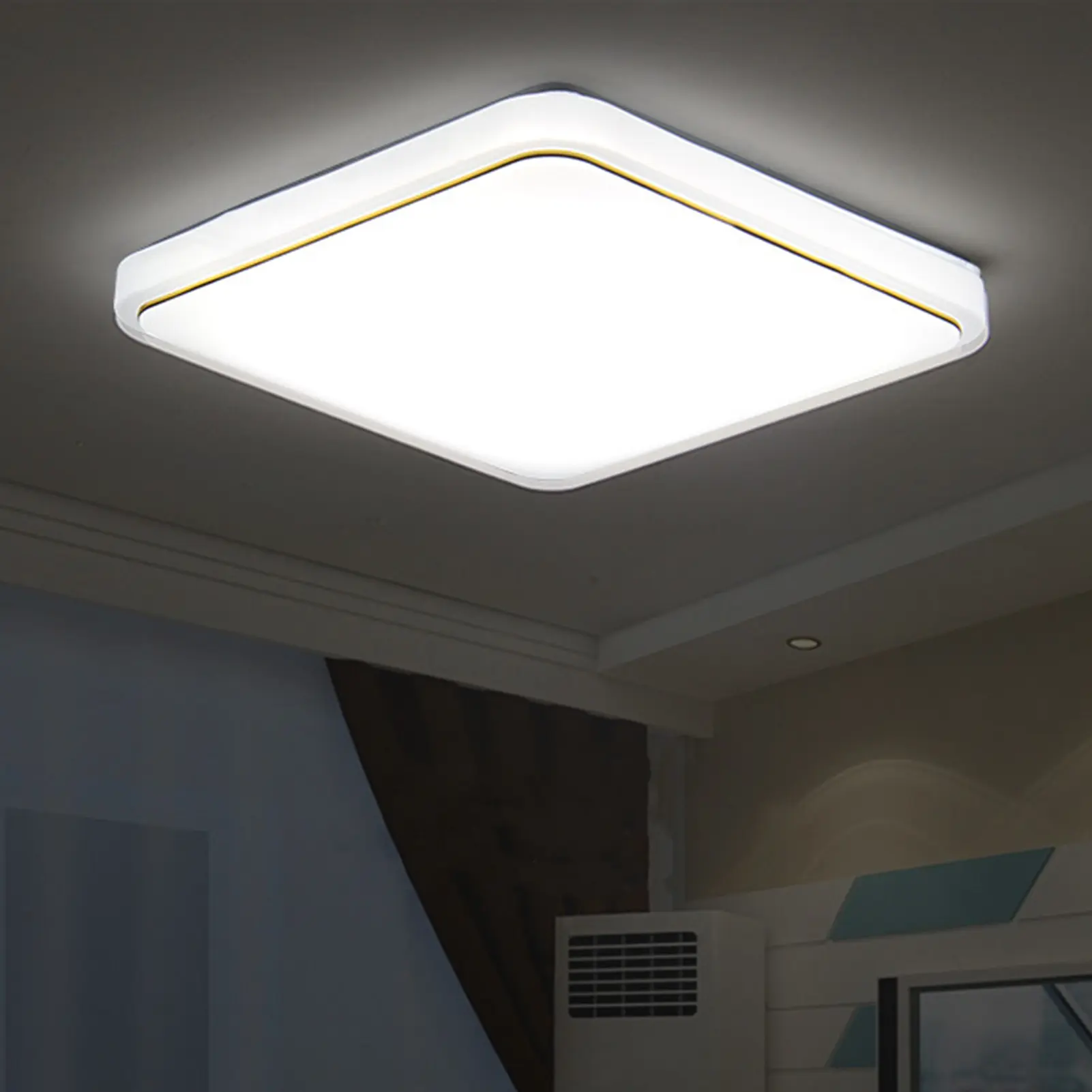 LED Ceiling Lamp High Brightness Non-Glaring Eye Protection Simple Style Easy Installation Modern Square LED Ceiling Light Lighting Fixture Bedroom Supplies Installation Required