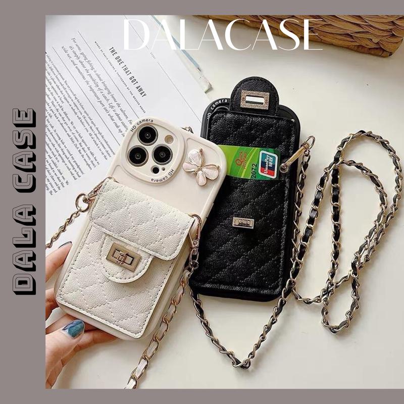 Ốp Lưng Ví Đính Nổi Cánh Tiên cho ip Xs XsMax IP11 11ProMax IP12 12ProMax IP13 13ProMax IP14 14ProMax 1 Ốp Kèm 1 Dây Đeo Dài Kem