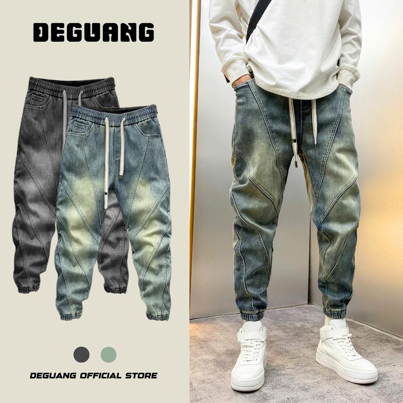 Quần Jean Nam Dáng Jogger Quần Bò Cạp Chun Chất Jean Co Giãn Mặc Đi Làm Đi Chơi Thoải Mái BGJ-086