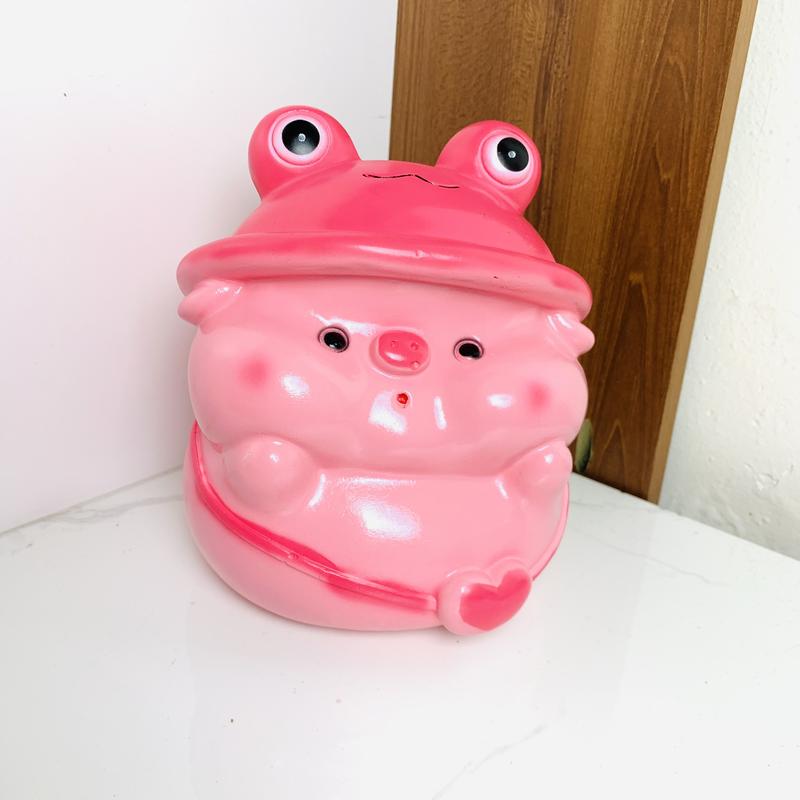 Heo đất tiết kiệm Mũ Ếch size to cute dễ thương Đựng Tiền / Ống tiết kiệm Trumheodat Ống Heo Đồng 2