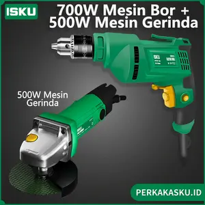 ISKU Bor Listrik Bolak-balik Bor Tangan 700W 220V Cocok untuk Mata Bor 1.5-10Mm/Alat listrik