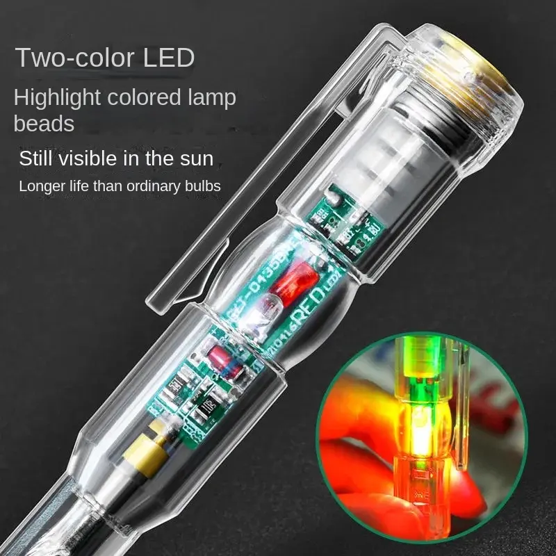 Electroprobe Electrical Special Bright Color Light Test Pencil Zero Line Fire Line Test Breakpoint Check on and off Household Induction Test Pencil
