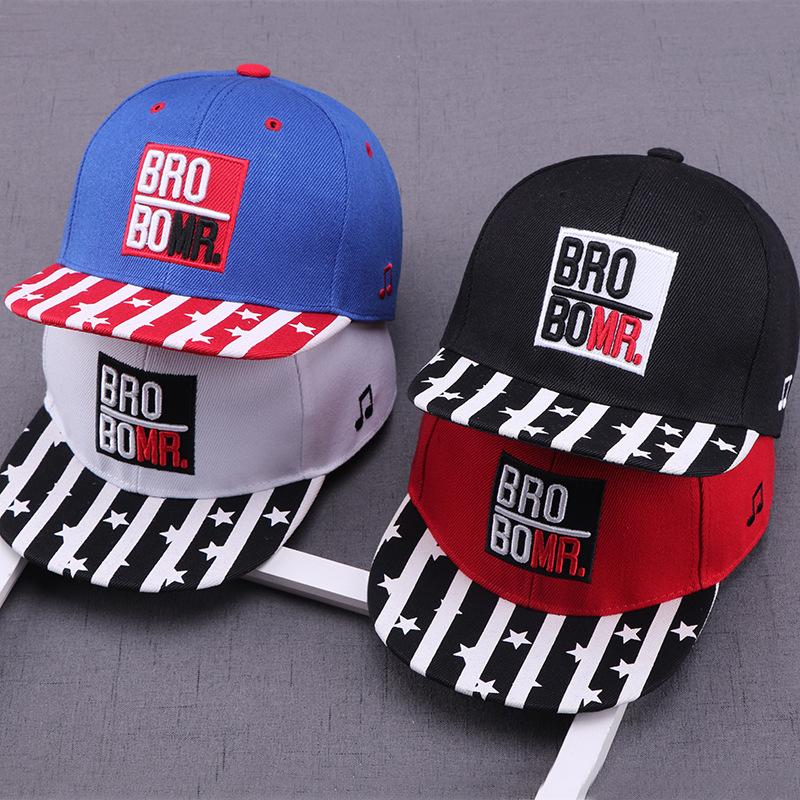 Mũ lưỡi trai cho bé trai,bé gái nón hiphop thêu chữ BRO BOMR cá tính 0