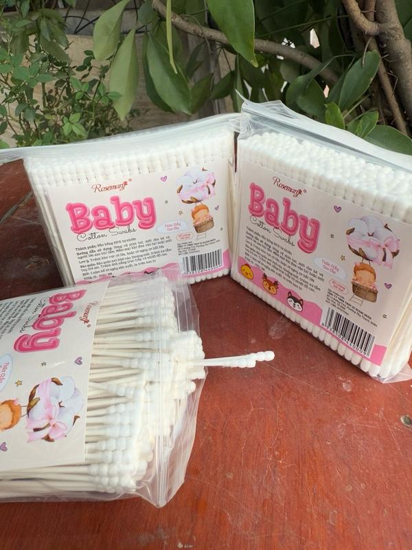 Product Introduction of Bông ráy tai Baby Rosemany siêu mảnh cho em bé( bịch 200 que) 9