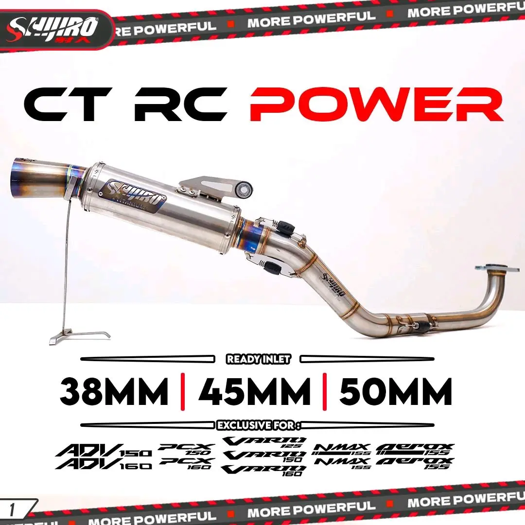 KNALPOT SHIJIRO RACING TYPE CT RC POWER FOR N-MAX AEROX LEXY VARIO PCX ADV