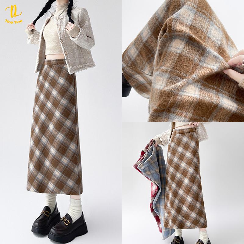 TINO TINO - Rok Highwaist Flare Plaid H1621 Skirt Higwaist Pattern Korean style Casual Kain Nyaman Simple 1